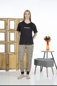 Estiva 24130 Wild And Free Kadın Kısa Kollu Pijama Takımı - 2