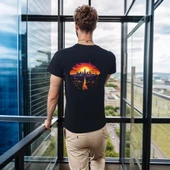 City T-shirt %100 Pamuklu Siyah Penye Basic Erkek Tişört thumbnail 3