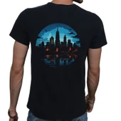 City T-shirt %100 Pamuklu Siyah Penye Basic Erkek Tişört thumbnail 2