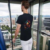 Skull T-shirt %100 Pamuklu Siyah Penye Basic Erkek Tişört thumbnail 3