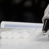 Jütburada 10 Adet Çubuk Silikon Çekme Eritme Şeffaf Mum Yapıştırıcı - 3