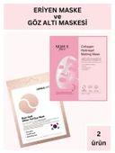 Dermal Kolajen İçerikli Şeffaflaşan Eriyen Maske 34 gr ve Rose Gold Göz Altı Maskesi 4 gr Seti - 1