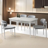 Kelebek Tekno Kenar Mdf H.G Açılır Masa 4 Adet Siesta Sandalye Takım - 9