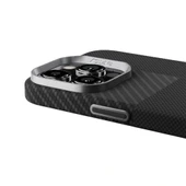 Apple iPhone 16 Pro Max Kılıf Magsafe Şarj Özellikli 600D Metal Kamera Çerçeveli Raptic Aramid Fiber Croxx Mondrian Seri thumbnail 5