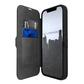 Apple iPhone 13 Kılıf Vegan Deri Tasarımlı Şeffaf Arka Yüzey Kartlıklı Raptic Urban Folio Serisi Kapak - 2