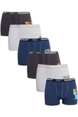6 adet Düz Baskılı Erkek Çocuk Boxer 506 - 1