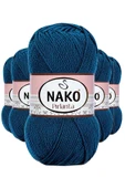 5 Adet Pırlanta Amigurumi El Örgü İpi Yünü Petrol Mavi 10328 - 1