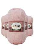 5 Adet Angora Lüks El Örgü İpi Powder 21356 - 1