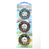 Periboia İstanbul Temalı Metal Magnet 3'lü Set Model 1 - 1