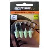 Savage Gear LRF Micro Sandeel Jighead Glow Zoka (4'lü Paket) thumbnail 3