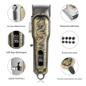 DEARLİNG çelik tasarım kancalı dijital göstergeli ayarlanabilir çelik bıçaklara sahip tıraş makinesi - 10