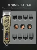 DEARLİNG çelik tasarım kancalı dijital göstergeli ayarlanabilir çelik bıçaklara sahip tıraş makinesi - 4