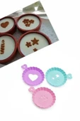 Tatlı ve Kahve Süsleme Şablonu 3 lü 10 cm - 1