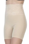 Ten Emay 2091 Önü Dantelli Yüksek Bel Boxer Korse - 2