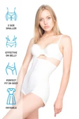 Beyaz Emay 2886 Yüksek Bel Tül Slip Lazer Korse - 7