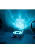Mini Nostalji Plak Görünüm Dekor Waves Bluetooth Işıklı Müzik Çalar Alarm Saat TF Kart Aux Özellikli - 12