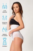 Beyaz Emay 2945 Tül Karyokalı Slip Lazer Korse - 7