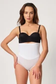 Beyaz Emay 2945 Tül Karyokalı Slip Lazer Korse - 5