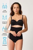 Siyah Emay 2708 Lazer Yüksek Bel Kesim Slip Korse - 14