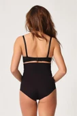 Siyah Emay 2708 Lazer Yüksek Bel Kesim Slip Korse - 11