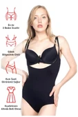 Siyah Emay 2811 Göğsü Açık Slip Boy Lazer Korse thumbnail 4