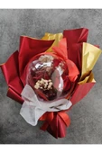 Düş Balonu kirmizi Gül Hediyelik Kutulu Özel Gün Buketi Sevgililer Günü thumbnail 1