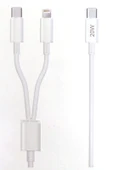 Yeni Nesil USB-C to Lightning USB-C Hızlı Şarj ve Data Kablosu 5.0A Hızlı Kablo 1 metre 20W - 2