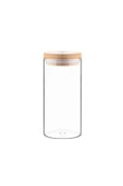 Bambu Kapaklı Cam Kavanoz Saklama Kabı 10,5x6 cm Balsa BLS-6510 - 1