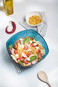 Akrilik Barok Aquamarin Büyük Kare Meyve & Salata Kasesi & Karıştırma Kabı / 3,3 Lt  (CAM DEĞİLDİR) - 4