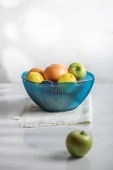 Akrilik Barok Aquamarin Büyük Kare Meyve & Salata Kasesi & Karıştırma Kabı / 3,3 Lt  (CAM DEĞİLDİR) - 2