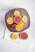 Akrilik Barok Mürdüm Büyük Kare Meyve & Salata Kasesi & Karıştırma Kabı / 3,3 Lt  (CAM DEĞİLDİR) - 3