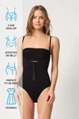 Siyah Emay 2043 Göğsü Açık Agraflı Body Korse - 7