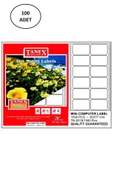 Taneks 35X77 Mm Bilgisayar Etiketi 100 Lü - 1