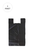 Siyah Hışır Atlet Poşet Mini Boy 22x31 cm 1 Paket Takriben 500 Adet - 1