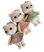 Sevimli Minnoş Ayıcıklar Amigurumi Organik Oyuncak - 1