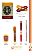 Galatasaray Orijinal Lisanslı Kalem Bileklik Bloknot Silgi Hediyelik Set - 2
