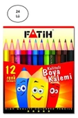 Fatih Kuruboya 12 Renk Yarım Boy 24'lü - 1