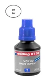 Edding Tahta Kalem Mürekkep 30 Ml Mavi 10'lu - 1