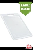 Kesme Tahtası Plastik Büyük Kesme Sunum Tahtası Kesim Panosu 225x325 Mm Royaleks-FR-108 - 6