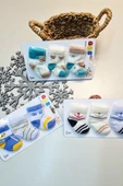 9 Çift Desenli Bebek Çorap Yenidoğan Hediyelik 0-6 Ay Pamuklu - 1