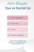 3 Adet Altınbaşak Oya ve Dantel İpi 20 gr - Royaleks - No: 065 - 2