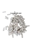 Mat Beyaz 15 x 5 mm Dantel Oya Yazma Halhal Abiye Lazer Kesim Pul 200 adet / 8 gram thumbnail 1