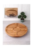 Döner Bambu Sunum Tabağı 5 Bölmeli 25 Cm Royaleks-DS2525 - 1