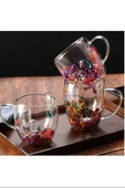 250 Ml Büyük Cidarlı Çiçekli Bardak 1 Adet Royaleks-1385 - 1