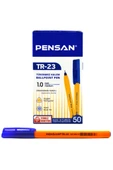 Pensan Tükenmez Kalem Üçgen Mavi 50'li - Ürün Kodu : PEN.PE02023TKMAVİ50 - 1