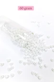 Dökme Cam Kum Boncuk Büyük Boy (6/0) 4 mm - 60 Gram - Kar Beyaz - BNC109 thumbnail 1