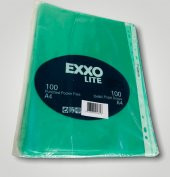 EXXO RENKLI PP POSET DOSYA ACIK YESIL A4 100LU - 1