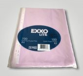 EXXO RENKLI PP POSET DOSYA LILA A4 100LU - 1