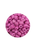Dökme Cam Kum Boncuk Büyük Boy (6/0) 4 mm - 60 Gram - Koyu Pembe - BNC127 - 2