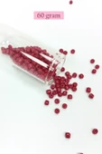 Dökme Cam Kum Boncuk Büyük Boy (6/0) 4 mm - 60 Gram - Bordo - BNC133 thumbnail 1
